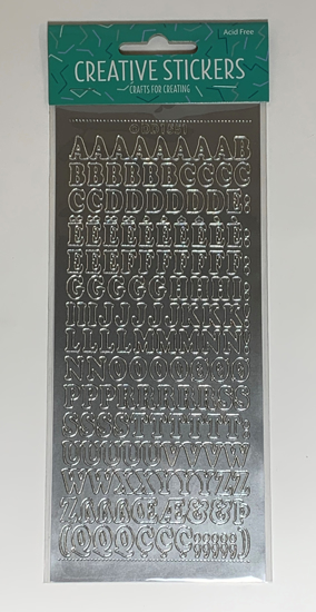Picture of UPPER CASE ALPHABET SILVER STICKERS
