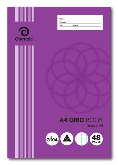 Picture of GRID BOOK OLYMPIC A4 10MM 48PAGE