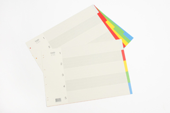 Picture of BANTEX 5 TAB COLOURED DIVIDERS