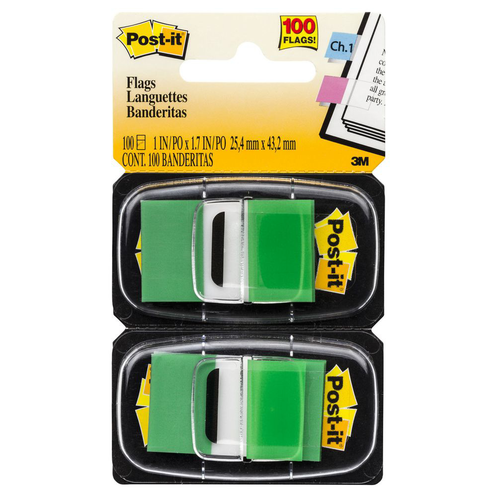 Kingaroy Office Central. POSTIT FLAGS GREEN