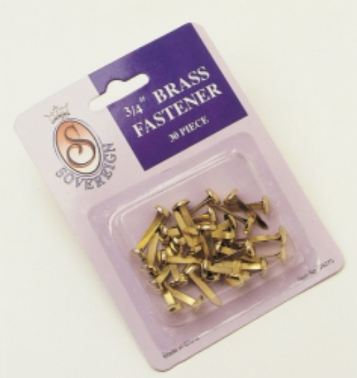 Picture of PAPER FASTENER SOVEREIGN BRASS 3/4 INCH