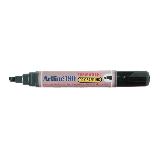 Picture of MARKER PERMANENT ARTLINE 190 CHISEL BLACK DRY SAFE INK