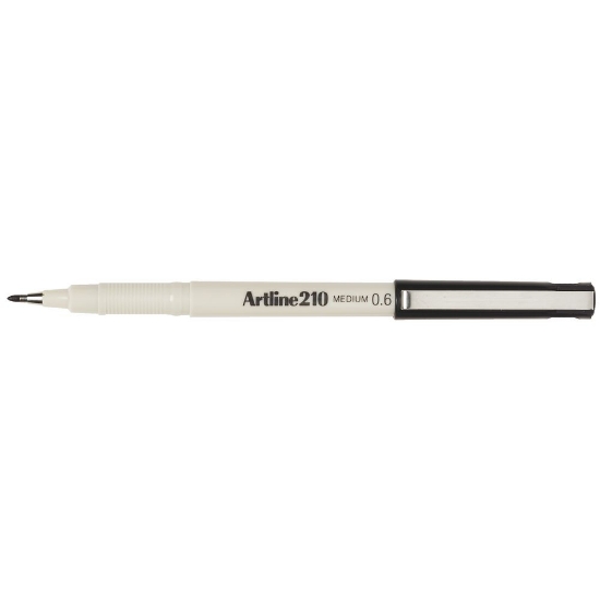 Picture of MARKER ARTLINE 210 MEDIUM BLACK 0.6MM