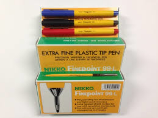 Picture of MARKER NIKKO EXTRA FINE PLASTIC TIP PEN 99L BLUE