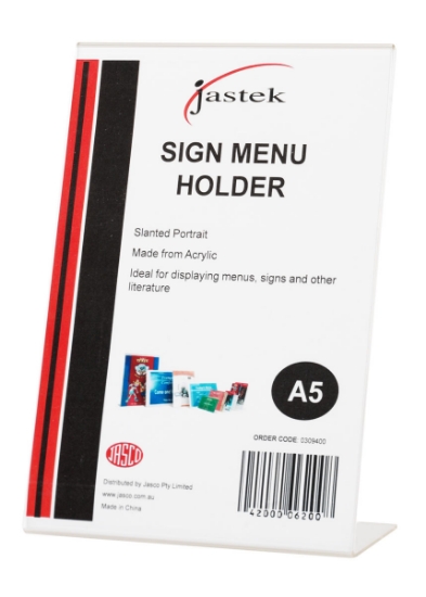 Picture of MENU/SIGN HOLDER JASTEK A5 PORTRAIT