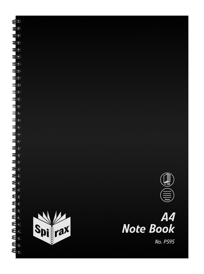 Picture of NOTE BOOK QUILL Q595 SIDE SPIRAL A4 120P