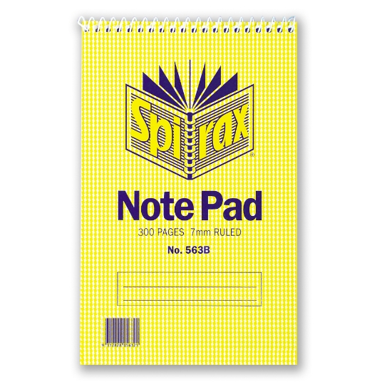 Picture of NOTE BOOK SPIRAX 563B S/HAND T/O 300PG