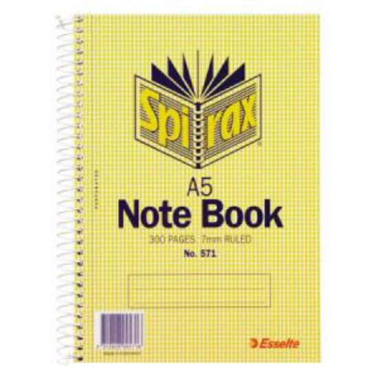 Picture of NOTE BOOK SPIRAX 571 A5 300PG