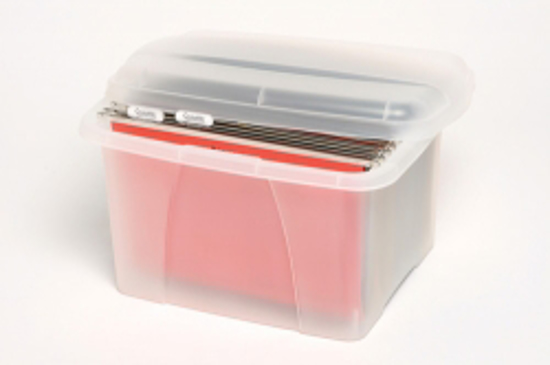 Picture of PORTA BOX CRYSTALFILE 32L W/FILES CLEAR LID/BASE