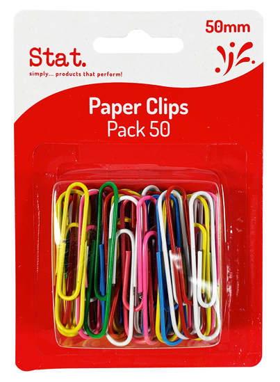 Picture of PAPER CLIPS 50MM LARGE ASSORTED COLOUR