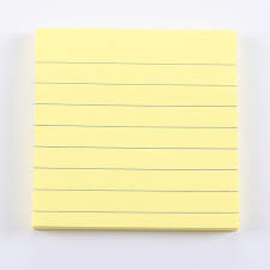 Picture of POST- IT NOTES  76X76MM LINED YELLOW
