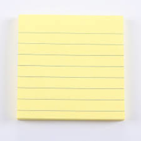 Picture of POST- IT NOTES  76X76MM LINED YELLOW