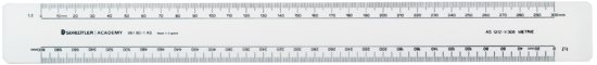 Picture of SCALE RULER ACADEMY SCALE NO.1 300MM (1:1,1:2,1:5,1: