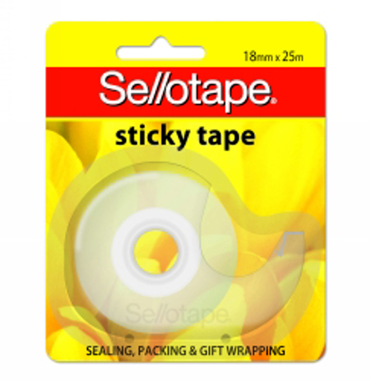 Picture of TAPE CLEAR SELLOTAPE ON DISPENSER 18MMX2