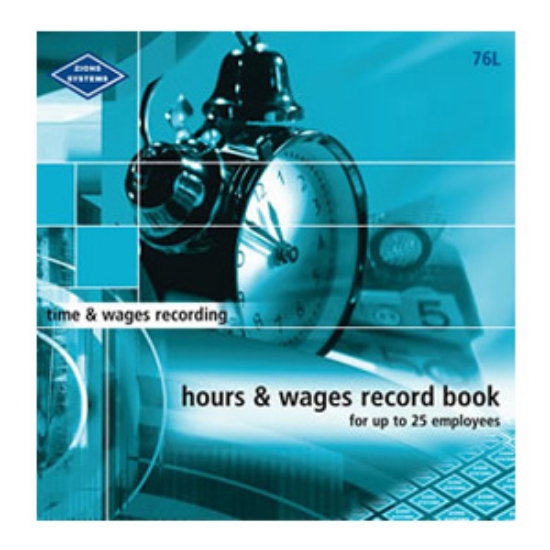 Picture of WAGE BOOK ZIONS 76L HOURS & WAGES BOOK UP TO 25 EMPLOYEES
