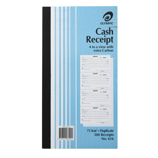 Picture of CASH RECEIPT BOOK OLYMPIC 616 DUPLICATE