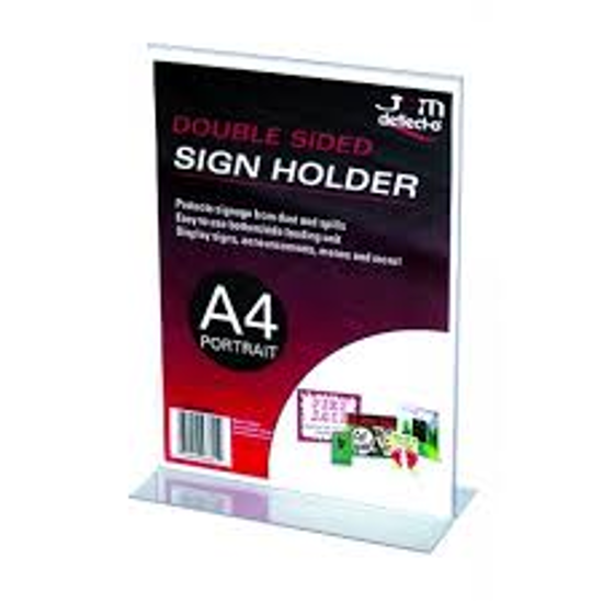 Picture of DEFLECTO A4 PORTRAIT DOUBLE SIDED SIGN HOLDER