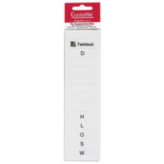 Picture of INDEX TABS INSERTS CRYSTALFILE A-Z WHITE