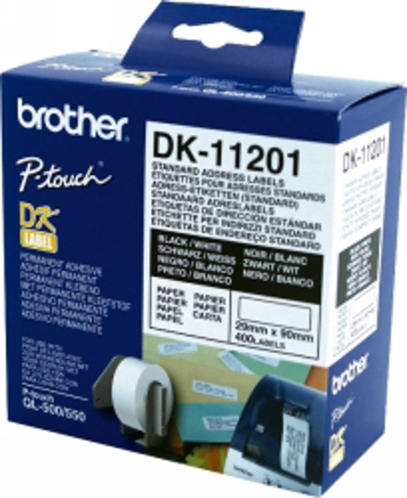 Picture of LABEL BROTHER DK11201 WHITE ADDRESS 29 X
