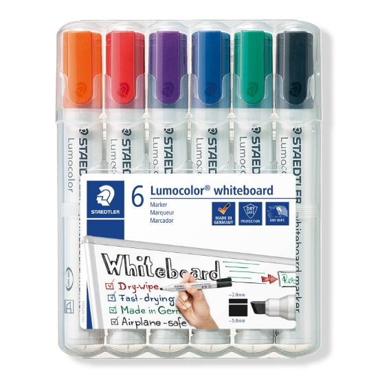 Picture of MARKER WHITEBOARD STAEDTLER 351 BULLET ASST WLT6