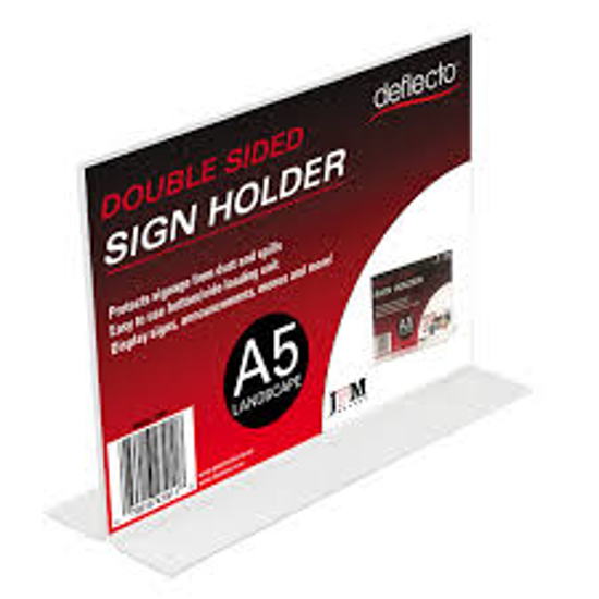 Picture of DEFLECTO A5 LANDSCAPE D/SIDED SIGN