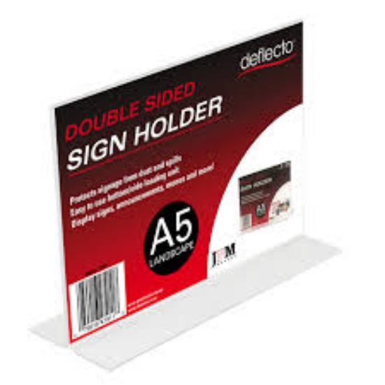 Picture of DEFLECTO A5 LANDSCAPE D/SIDED SIGN