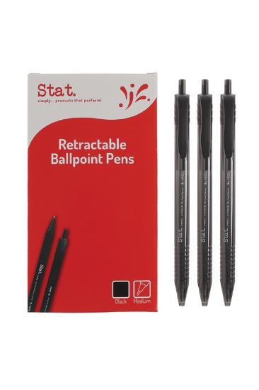 Picture of PEN STAT 1.0MM BP RETRACTABLE MEDIUM BLACK