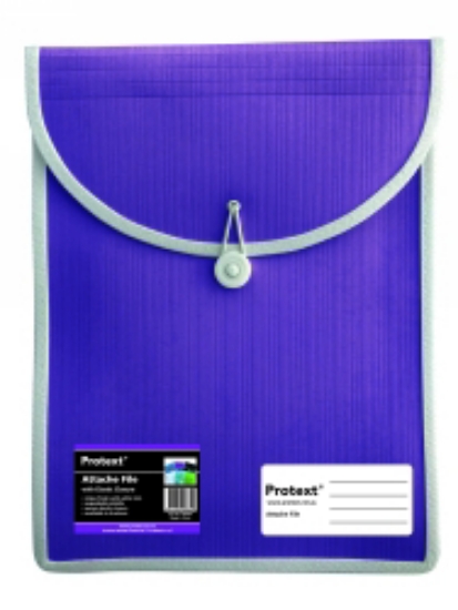 Picture of ATTACHE CASE PROTEXT FILE WITH ELASTIC CLOSURE PURPLE