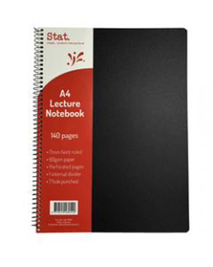 Picture of NOTEBOOK STAT A4 LECTURE 140PG 7MM RULING