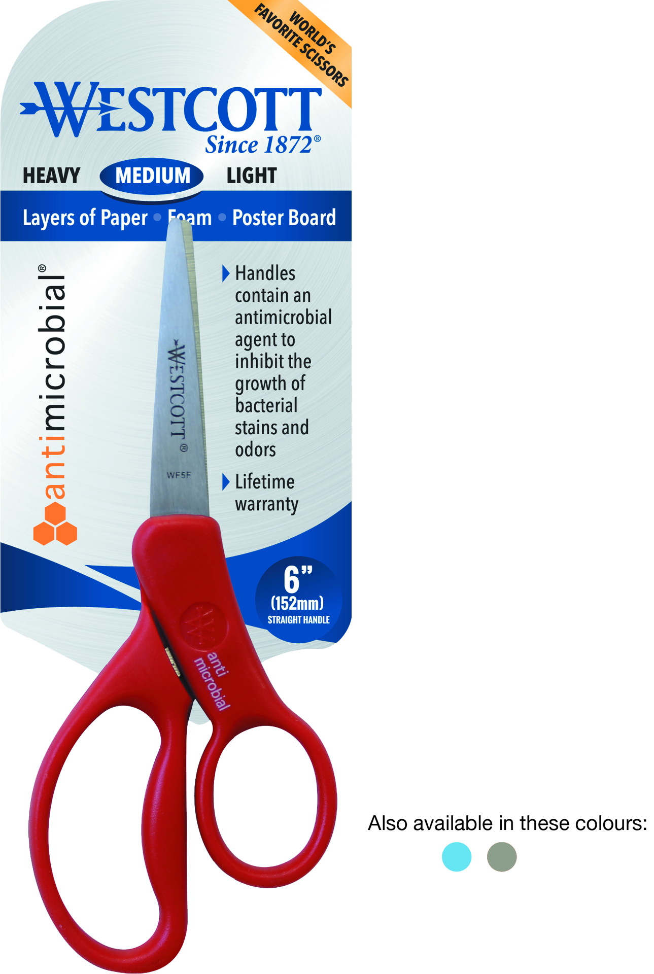 Kingaroy Office Central. SCISSORS WESTCOTT 152MM STUDENT ANTIMICROBIAL