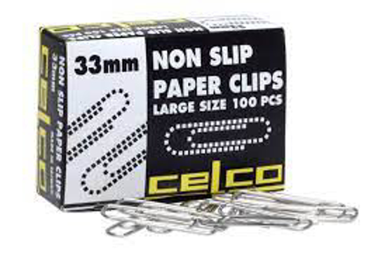 Picture of CELCO PAPER CLIPS NON-SKID 33MM