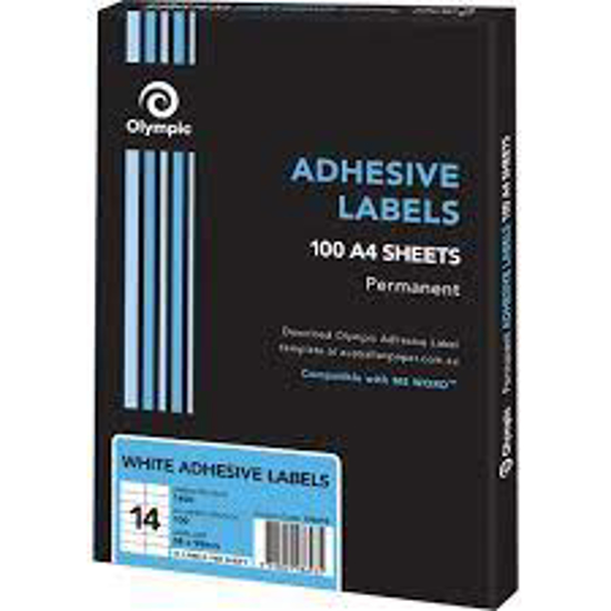 Picture of OLYMPIC ADHESIVE LABELS 14UP