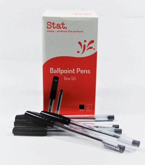 Picture of PEN STAT 1.0MM BALLPOINT MEDIUM BLACK BX50