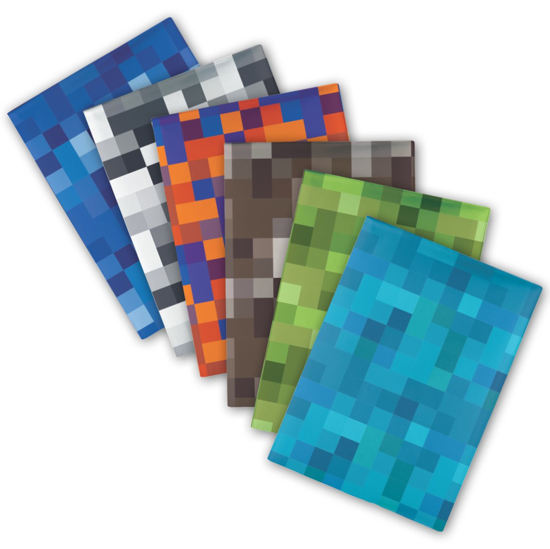Picture of BOOK SLEEVES SCHOOL BUZZ A4 PIXELATED ASSORTED