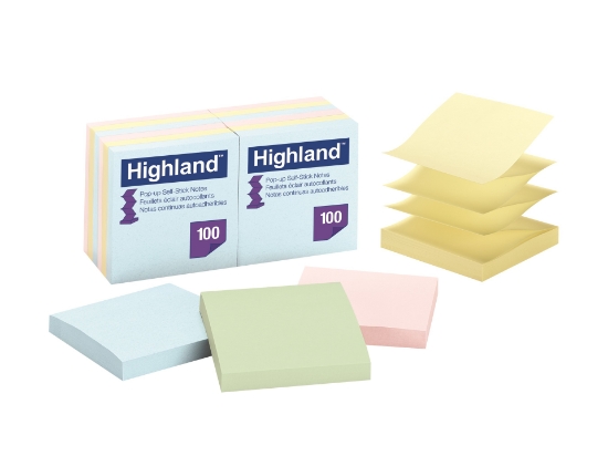 Picture of STICKY NOTES HIGHLAND 76X76MM POP-UP 654