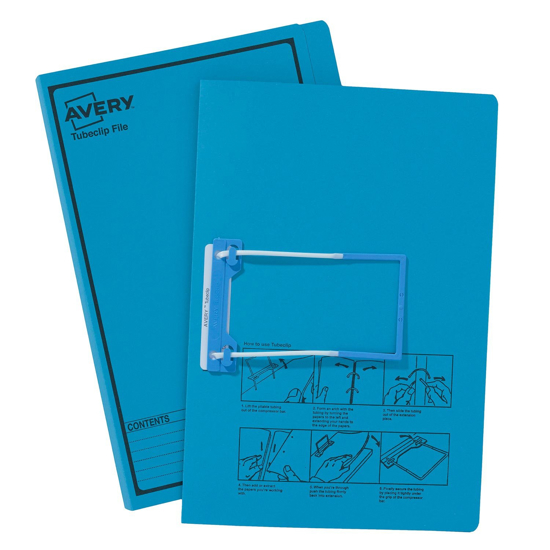 Picture of FILE TUBECLIP AVERY FOOLSCAP BLUE/BLK