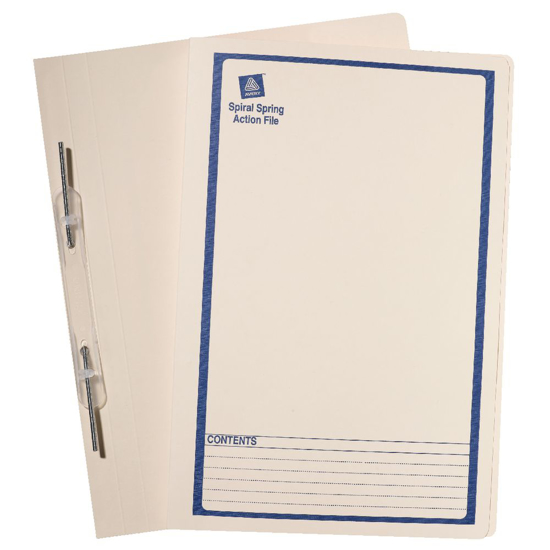 Picture of FILE TUBECLIP AVERY FOOLSCAP BUFF PRINTED BLUE