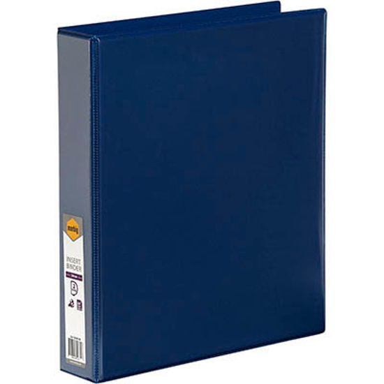 Picture of BINDER INSERT MARBIG A4 CLEARVIEW 2 D-RING 38MM BLUE