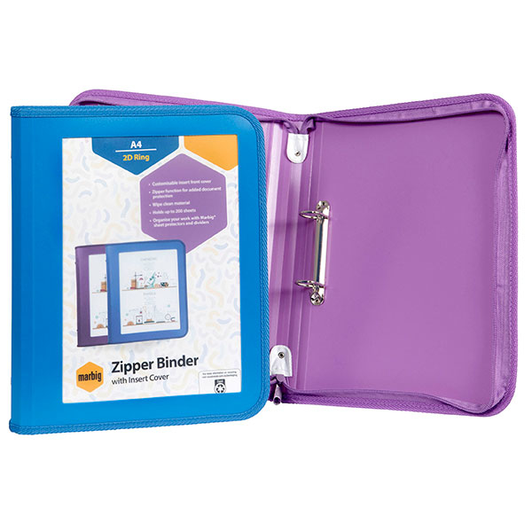 Kingaroy Office Central. MBG ZIPPER BINDER W/INSERT 25MM