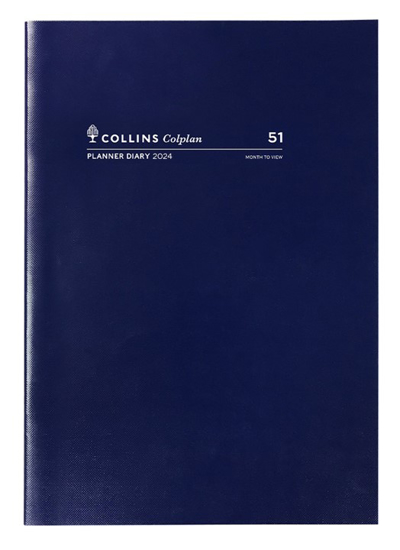 Picture of PLANNER DIARY 2024 COLLINS A4 51.C59 NAVY