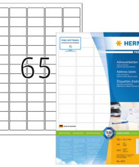 Picture of HERMA LABELS A4 38.1X21.2MM 65UP/B