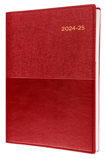 Picture of DIARY VANESSA FINANCIAL YEAR 24/25 COLLINS A4 DTP RED
