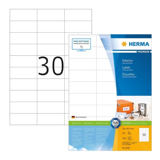 Picture of HERMA LABELS A4 30 UP 70X29.7