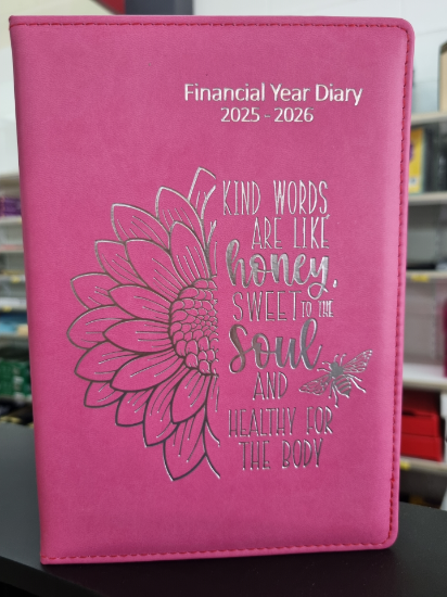 Picture of FINANCIAL YEAR DIARY  2025-2026 A5 WTV FOIL PRINT