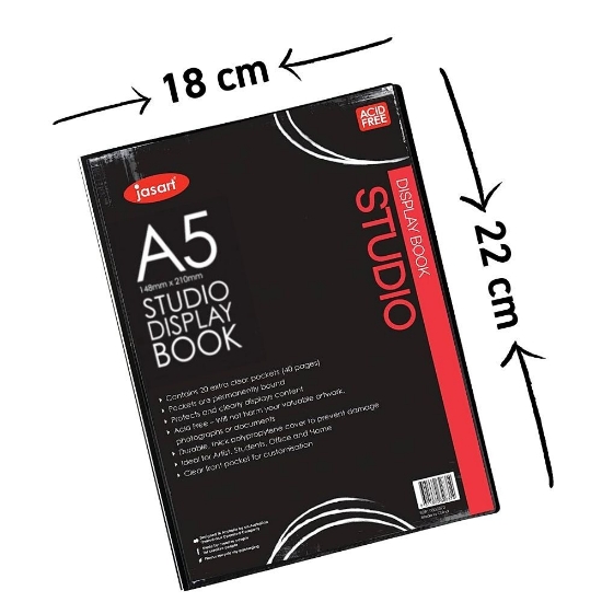 Picture of DISPLAY BOOK JASART A5 BLACK 20P