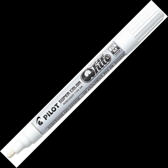 Picture of PILOT SUPERCOLOR MARKER WHITE MED PERMANENT MARKER