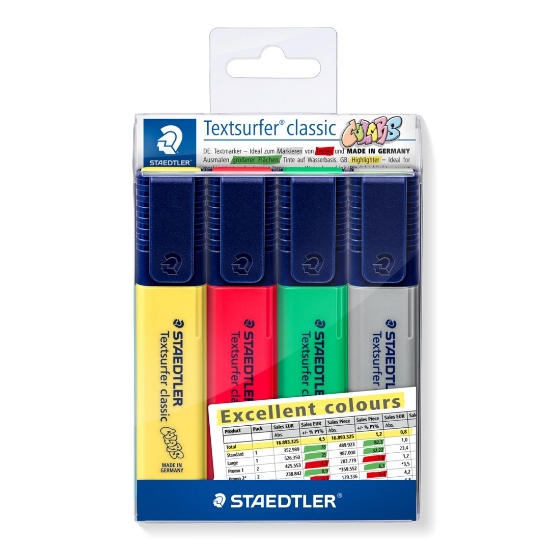 Picture of HIGHLIGHTER STAEDTLER TEXTSURFER ASST WL4