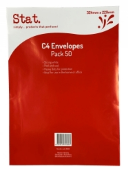 Picture of ENVELOPE STAT C4 STRONG WHITE PEEL/SEAL