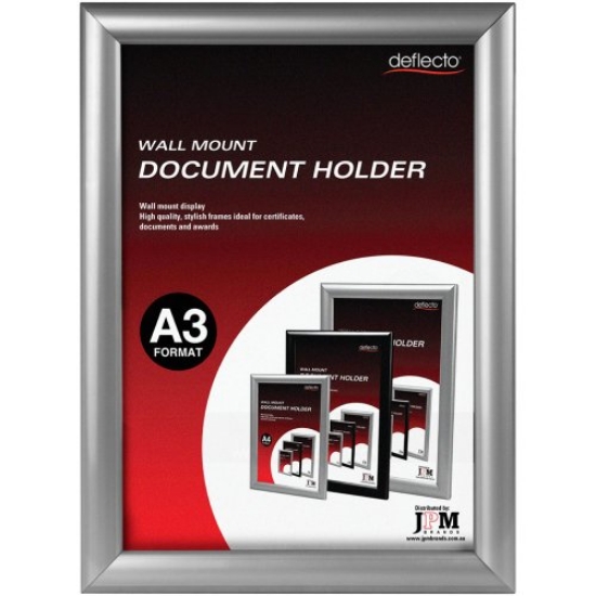 Picture of DEFLECTO DOC HOLDER SNAP A3 SILVER
