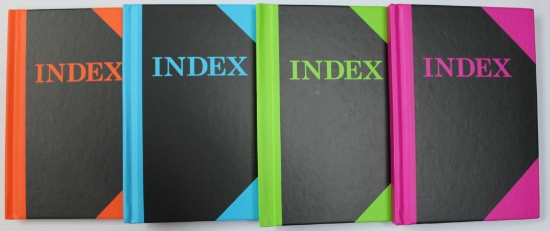 Picture of NOTEBOOK C/LAND A5 BRIGHTS INDEX 192PG